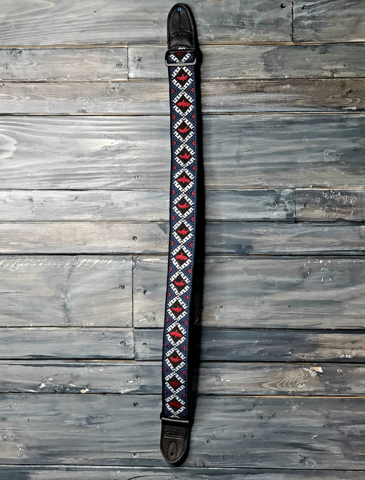 PRS Strap PRS Paul Reed Smith Jacquard Hootenanny Style 2" Strap Red, White & Blue Birds