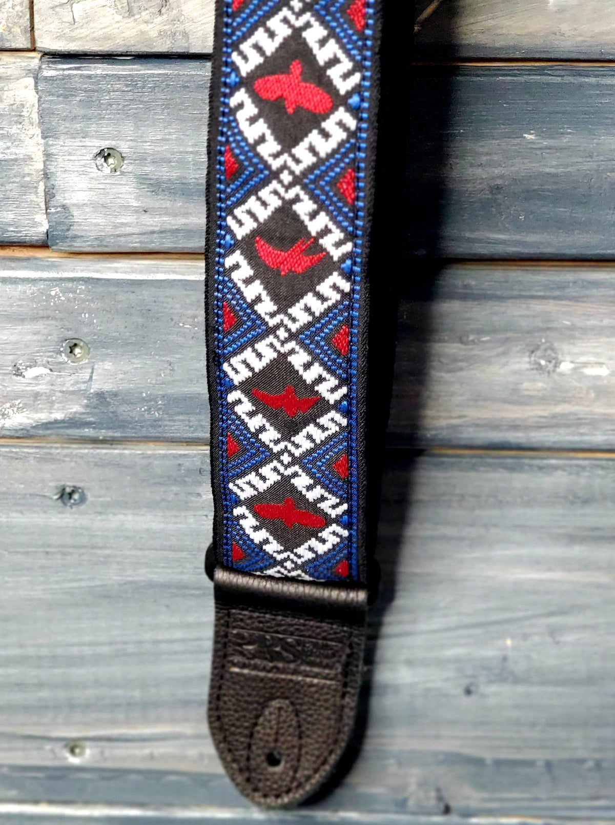 PRS Strap PRS Paul Reed Smith Jacquard Hootenanny Style 2" Strap Red, White & Blue Birds