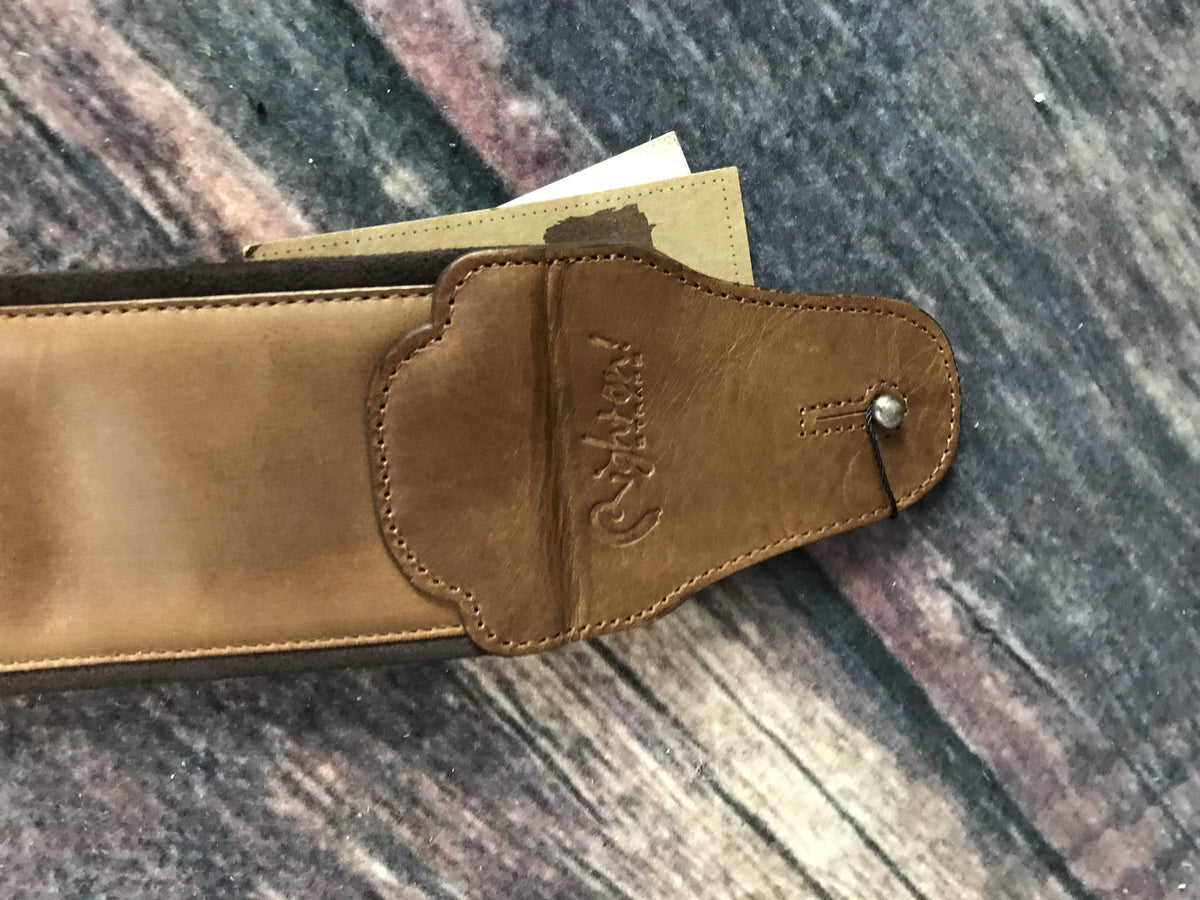 RightOn! Strap RightOn! Bassman Collection Smooth Woody Leather Guitar Strap