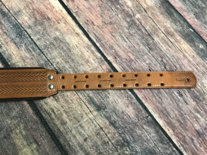 RightOn! Strap RightOn! LeatherCrafter Collection Leather Guitar Strap- Tress Woody