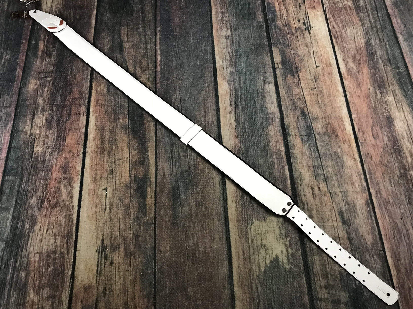 RightOn! Strap RightOn! Mojo Collection Leather Guitat Strap- Charm White