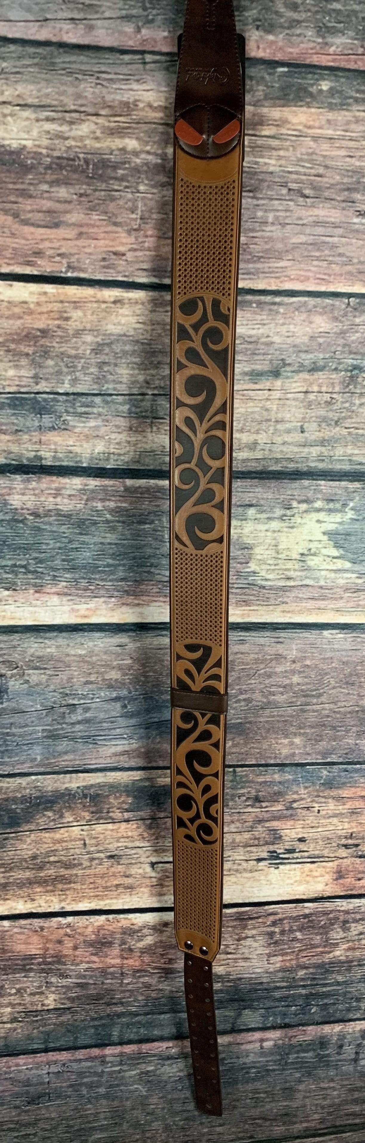 RightOn! Mojo Collection Vegan Leather Guitar Strap- Nashville Beige