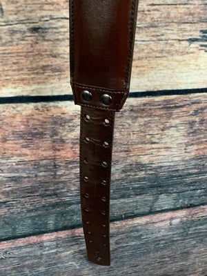 RightOn! Strap Righton! Straps Leathercrafter Series Brown Leather Guitar Strap