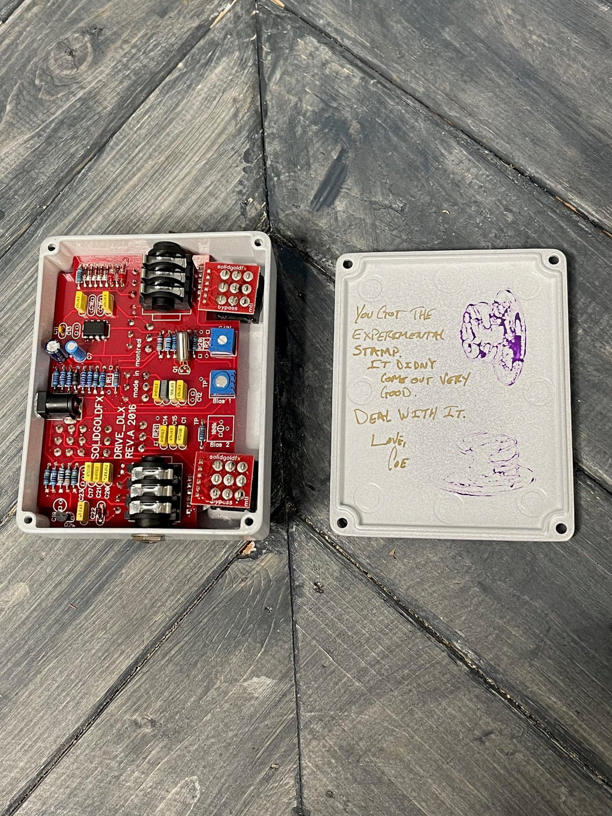 Used SolidGoldFX The Stack view of the circuit boad