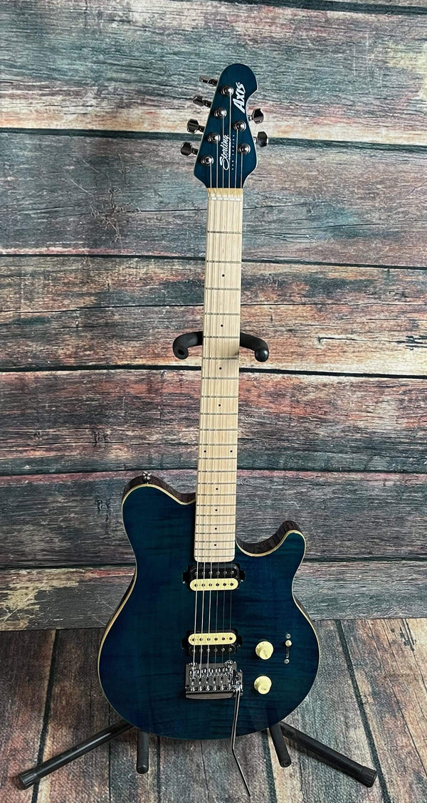 新品STERLING by MusicmanSUB AX3FM-M1 NBL値下 Sterling by Music Man AX3FM-NBL-M1 Axis Electric Guitar - Neptune