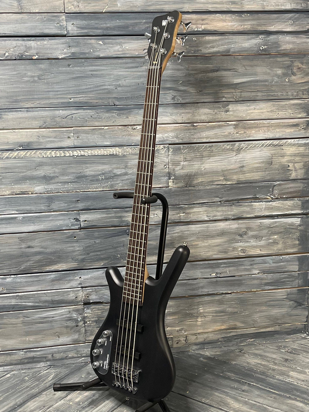 warwick Electric Bass Warwick Left Handed RockBass Corvette Basic 5-String Electric Bass Nirvana Black Transparent Satin