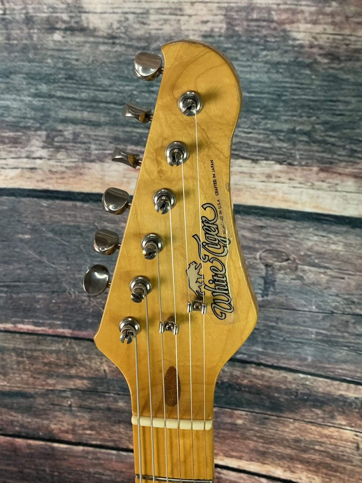 Used White Tiger MIJ USA Designed Strat Style Electric Guitar with Case